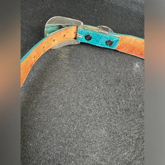 Justin Boots Teal and Silver Women's Belt - Picture 5 of 14